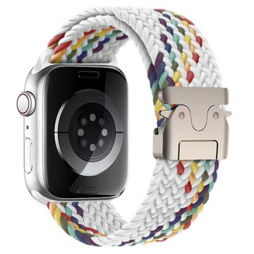 Horlogebandje Apple Watch Series 49mm - 45mm - 44mm - 42mm - Wit Regenboog