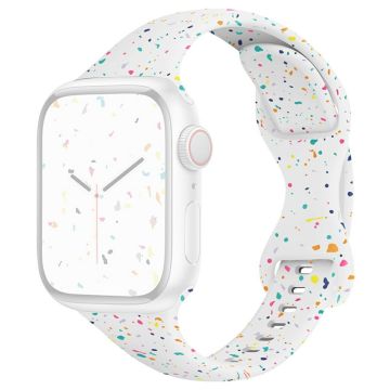 Bandje Apple Watch Series 49mm - 45mm - 44mm - 42mm Siliconen Bandje - Wit