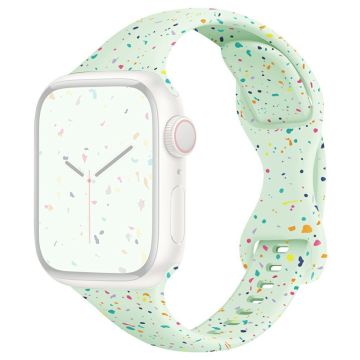 Bandje Apple Watch Series 49mm - 45mm - 44mm - 42mm Siliconen Bandje - Zacht Mint