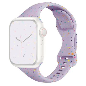 Bandje Apple Watch Series 49mm - 45mm - 44mm - 42mm Siliconen Bandje - Lichtpaars