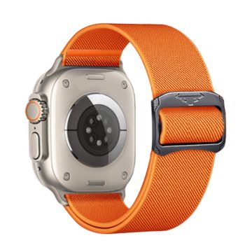 KALEBOL Nylon Horlogebandje Apple Watch Series 49mm - 45mm - 44mm - 42mm - Oranje