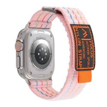 KALEBOL Nylon Sportband Apple Watch Series 49mm - 45mm - 44mm - 42mm - Roze