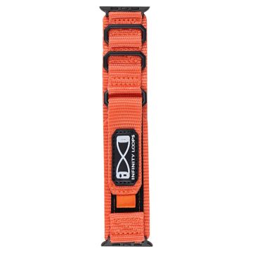 Apple Watch Series 49mm - 45mm - 44mm - 42mm Nylon Horlogeband - Oranje