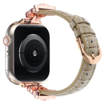 Apple Watch Series 49mm - 45mm - 44mm - 42mm Horlogebandje - Roségoud / Bruinheid