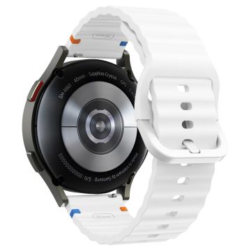 20mm Siliconen band Garminactive 5 / Garmin vivoactive 5 / Venu Sq Wave Design horlogebandje - Wit