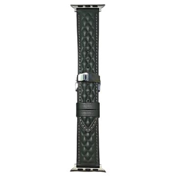 Echt koeienhuid leren bandje Apple Watch Series 49mm - 45mm - 44mm - 42mm - Groen