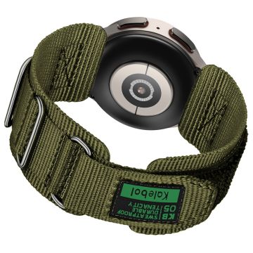 KALEBOL Huawei Watch GT 3 42mm / GT 3 Pro 43mm 3-rings Nylon Band Universele 20mm Horlogeband - Legergroen
