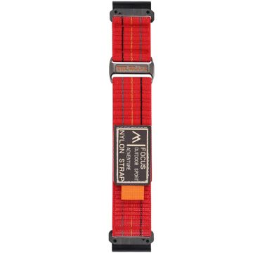 26mm horlogeband Garmin Fenix 8 51mm / Enduro 3 / Enduro 2 Magic Tape Nylon Band - Rood