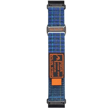 26mm horlogeband Garmin Fenix 8 51mm / Enduro 3 / Enduro 2 Magic Tape Nylon Band - Blauw