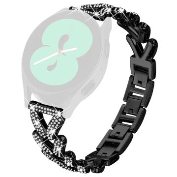 Metalen gedraaide horlogeband met strasversiering Garmin D2 Air X10 / Garmin Bounce horlogeband - Zwart