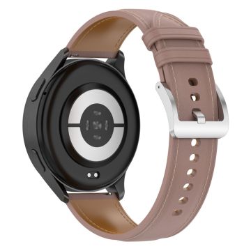 22mm horlogeband Huami Amazfit Bip 5 / GTR 47mm / GTR 2 / GTR 2e Echt koeienleder bandje met snelsluiting - Diep Roze