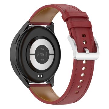 22mm horlogeband Huami Amazfit Bip 5 / GTR 47mm / GTR 2 / GTR 2e Echt koeienleder bandje met snelsluiting - Rood