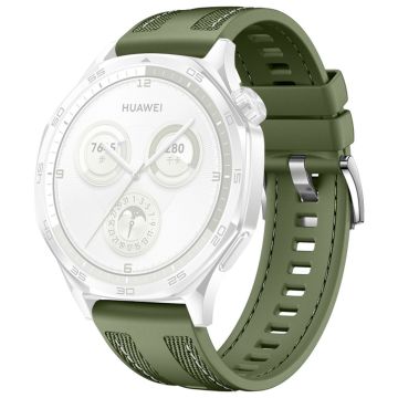 20mm Nylon Siliconen Horlogebandje Huawei Watch GT 3 Pro 43mm / GT 3 42mm / GT 2 42mm / Watch 2 Vervangingsbandje - Groen