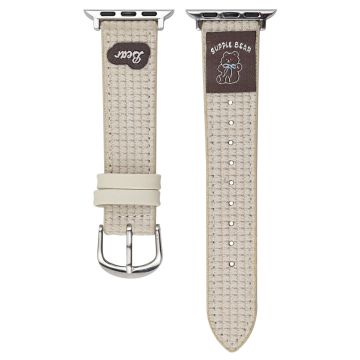 Waffle Texture Nylon Watch Band Apple Watch Series 10 46mm - Beige