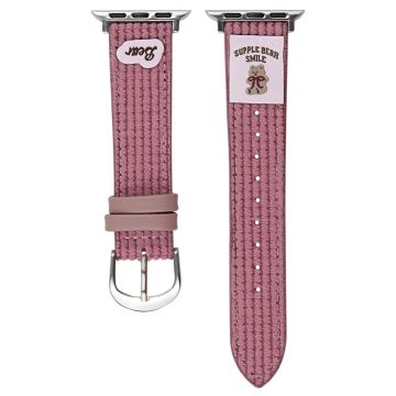 Waffle Texture Nylon Watch Band Apple Watch Series 10 46mm - Pink