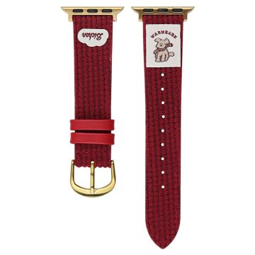 Waffle Texture Nylon Watch Band Apple Watch Series 10 46mm - Red