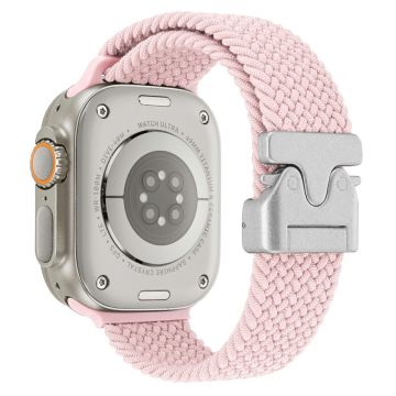 Wrist Strap Apple Watch Series 10 46mm Parachute Buckle Nylon Watch Band - Pink