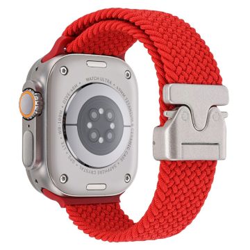 Wrist Strap Apple Watch Series 10 46mm Parachute Buckle Nylon Watch Band - Red