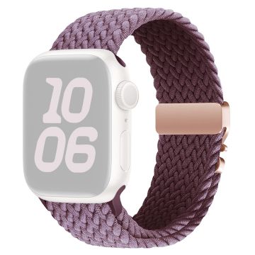 Nylon Strap Apple Watch Series 10 46mm Parachute Buckle Watch Band - Smoky Purple