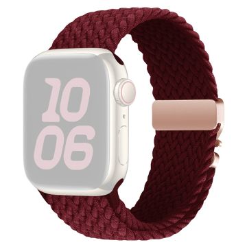 Nylon Strap Apple Watch Series 10 46mm Parachute Buckle Watch Band - Wine Red