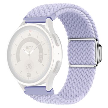 KALEBOL 22mm Magnetic Watch Strap Samsung Galaxy Watch3 45mm / Huawei Watch GT 5 46mm / GT 5 Pro 46mm Nylon Band - Misty Purple