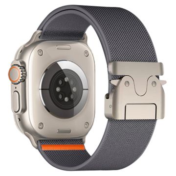 KALEBOL Nylon Watch Strap Apple Watch Series 10 46mm Band with Parachute Buckle - Dark Grey