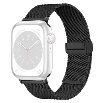 KALEBOL Magnetic Buckle Watch Band Apple Watch Series 10 46mm Stainless Steel Strap - Black