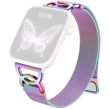 Watch Band Apple Watch Series 10 46mm Magnetic Clasp Stainless Steel Strip - Multi-color