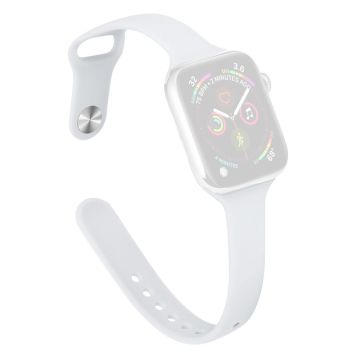 KALEBOL Silicone Watch Band Apple Watch Series 10 46mm Replacement Strap - White