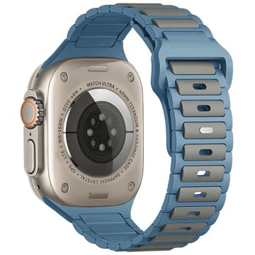 KALEBOL Silicone Watch Strap Apple Watch Series 10 46mm - Grey + Blue