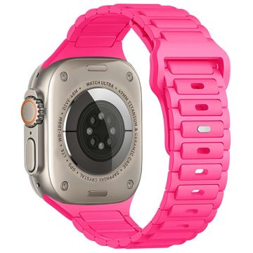 KALEBOL Watch Strap Apple Watch Series 10 46mm Three Bead Silicone Band - Rose