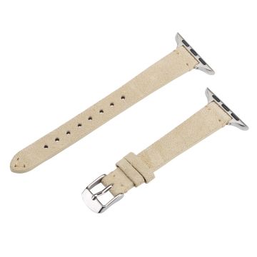 Watch Band Apple Watch Series 10 46mm Genuine Cow Leather Simple Matte Strap - Khaki