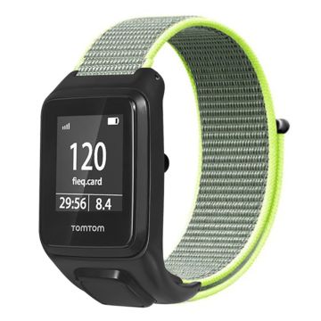 TomTom Runner 3 / Adventurer Polshorlogeband Verstelbaar Nylon Sport Polsband met Etui - Helder Geel