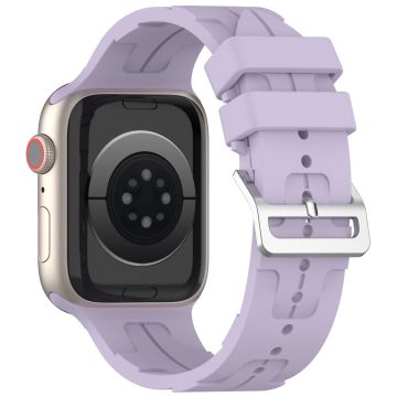 Apple Watch Series 49mm - 45mm - 44mm - 42mm Universele Flexibele Horlogeband - Paars