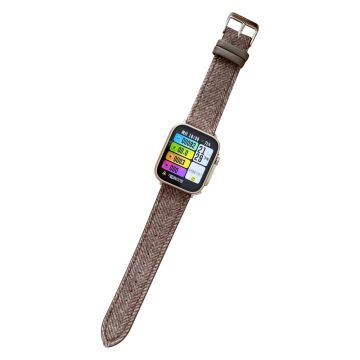 Horlogebandje voor Apple Watch Series 49mm - 45mm - 44mm - 42mm Universele Winter Furry Nylon Band - Bruin