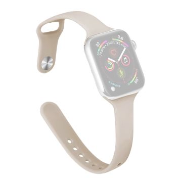 Apple Watch 49mm / 45mm / 44mm / 42mm Slim Silicone Bandjes - Sterlicht