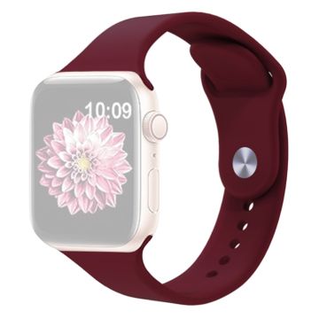 KALEBOL Apple Watch 49mm / 45mm / 44mm / 42mm Siliconen Horlogebandjes, Maat: S / M - Wijnrood