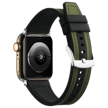 Apple Watch 49mm / 45mm / 44mm / 42mm Armband - Groen+Zwart