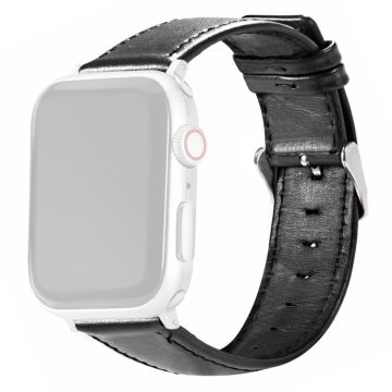 Apple Watch 49mm / 45mm / 44mm / 42mm Vintage Horlogebandjes - Zwart