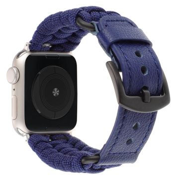Apple Watch 49mm / 45mm / 44mm / 42mm Echt koe horlogebandje - Donkerblauw