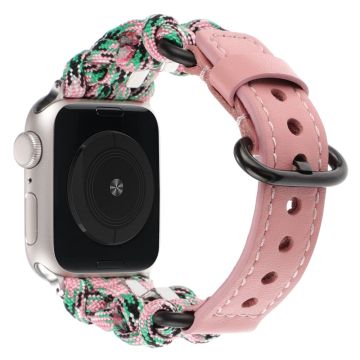 Apple Watch 49mm / 45mm / 44mm / 42mm Nuts Decor Horlogebandje - Roze Camo