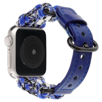 Apple Watch 49mm / 45mm / 44mm / 42mm Nuts Decor Horlogeband - Blauw Camo