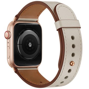 Apple Watch Series 49mm - 45mm - 44mm - 42mm Universeel horlogebandje - Beige