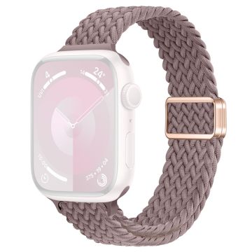 For Apple Watch Ultra 2 Ultra 49mm  /  9 8 7 45mm  /  SE (2023) SE (2022) SE 6 5 4 44mm  /  3 2 1 42mm Watch Strap Braided Nylon Band - Smoke Purple