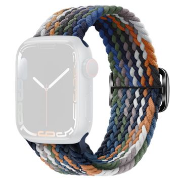 KALEBOL For Apple Watch Ultra 2 Ultra 49mm / 9 8 7 45mm / 6 5 4 SE (2023) SE (2022) SE 44mm / 3 2 1 42mm Nylon Braided Watch Strap - Denim Multi-color