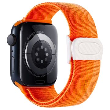 For Apple Watch Ultra 2 Ultra 49mm / Series 9 8 7 45mm / 6 5 4 SE (2022) SE (2023) SE 44mm / 3 2 1 42mm Nylon Watch Strap - Gradient Orange