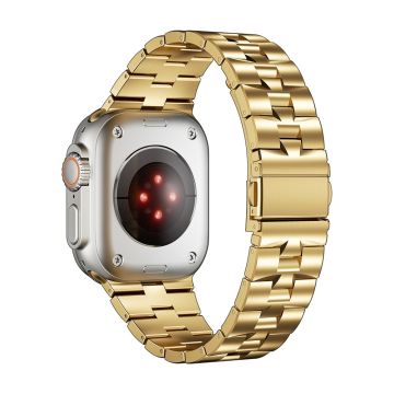 For Apple Watch Ultra 2 Ultra 49mm / Series 9 8 7 45mm / 6 5 4 SE (2022) SE (2023) SE 44mm / 3 2 1 42mm Metal Wrist Band - Gold