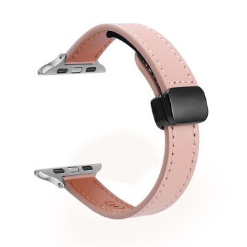 For Apple Watch Ultra 2 Ultra 49mm / 9 8 7 45mm / 6 5 4 SE (2023) SE (2022) SE 44mm / 3 2 1 42mm Microfiber Leather Band - Pink