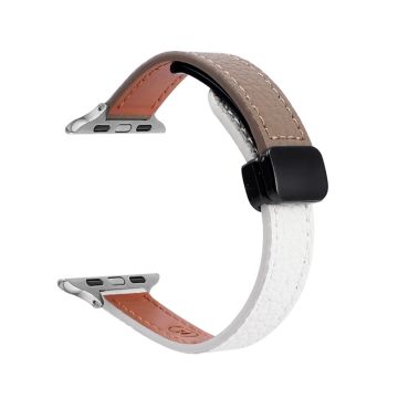 For Apple Watch Ultra 2 Ultra 49mm  /  9 8 7 45mm  /  6 5 4 SE (2023) SE (2022) SE 44mm  /  3 2 1 42mm Watchband - Beige Apricot+Caramel