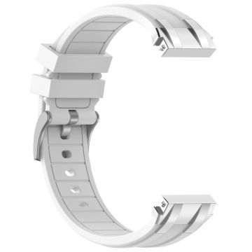 Huawei / Samsung 22mm universele Smartwatch band Silicone vervanging Band - Wit